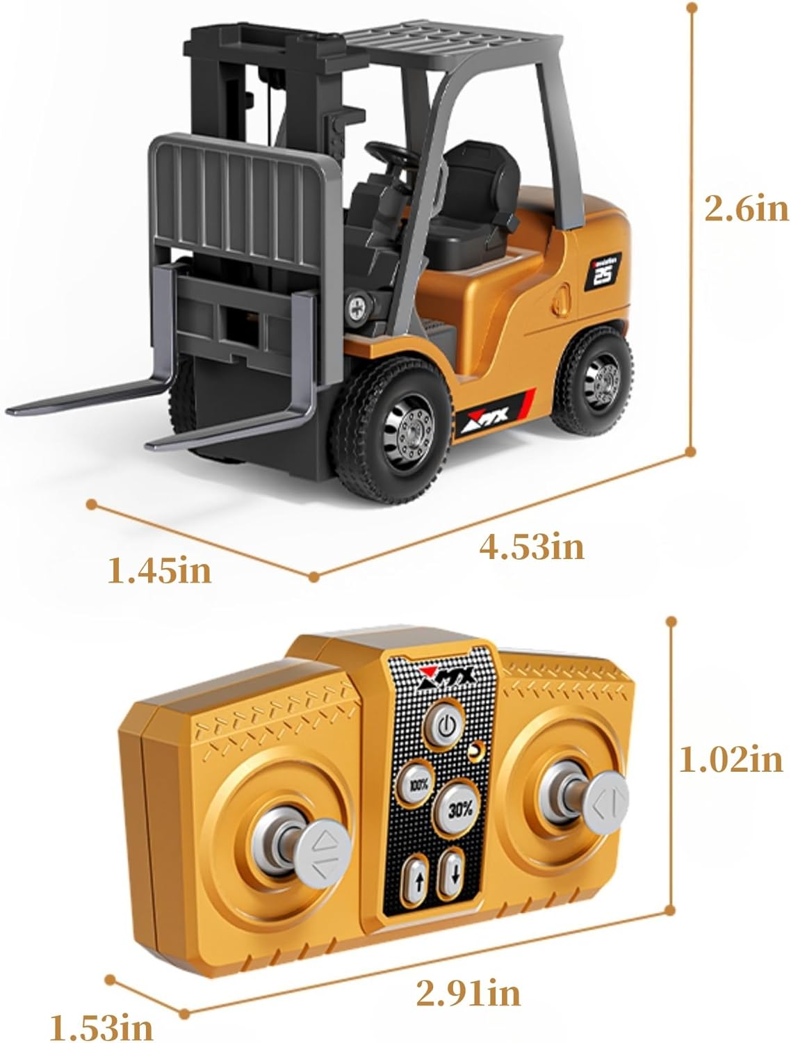 7 Channel 2 Mode Mini Remote Control Forklift Truck with Rechargeable Battery
