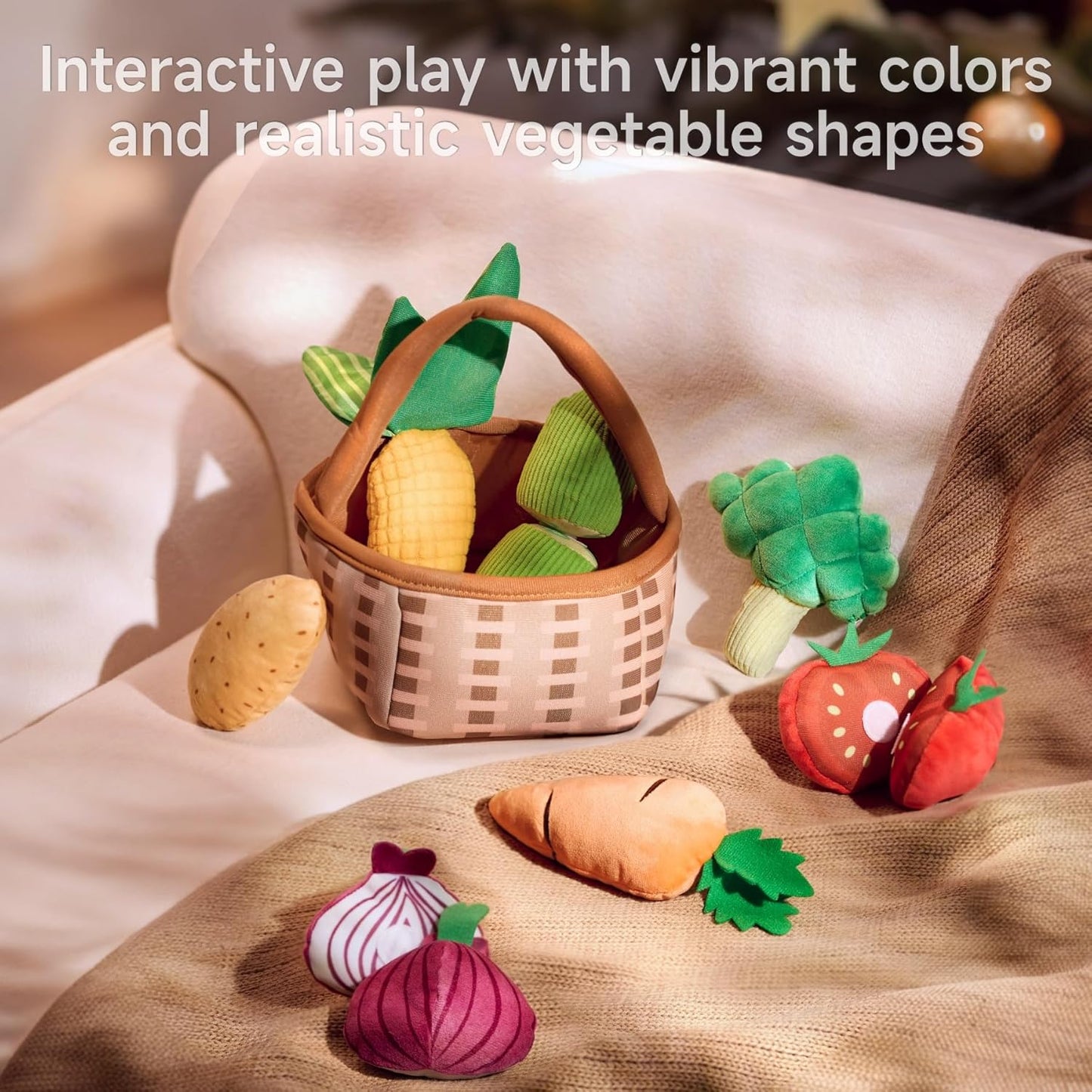 Plush Veggie Basket Play Set TYMY0104