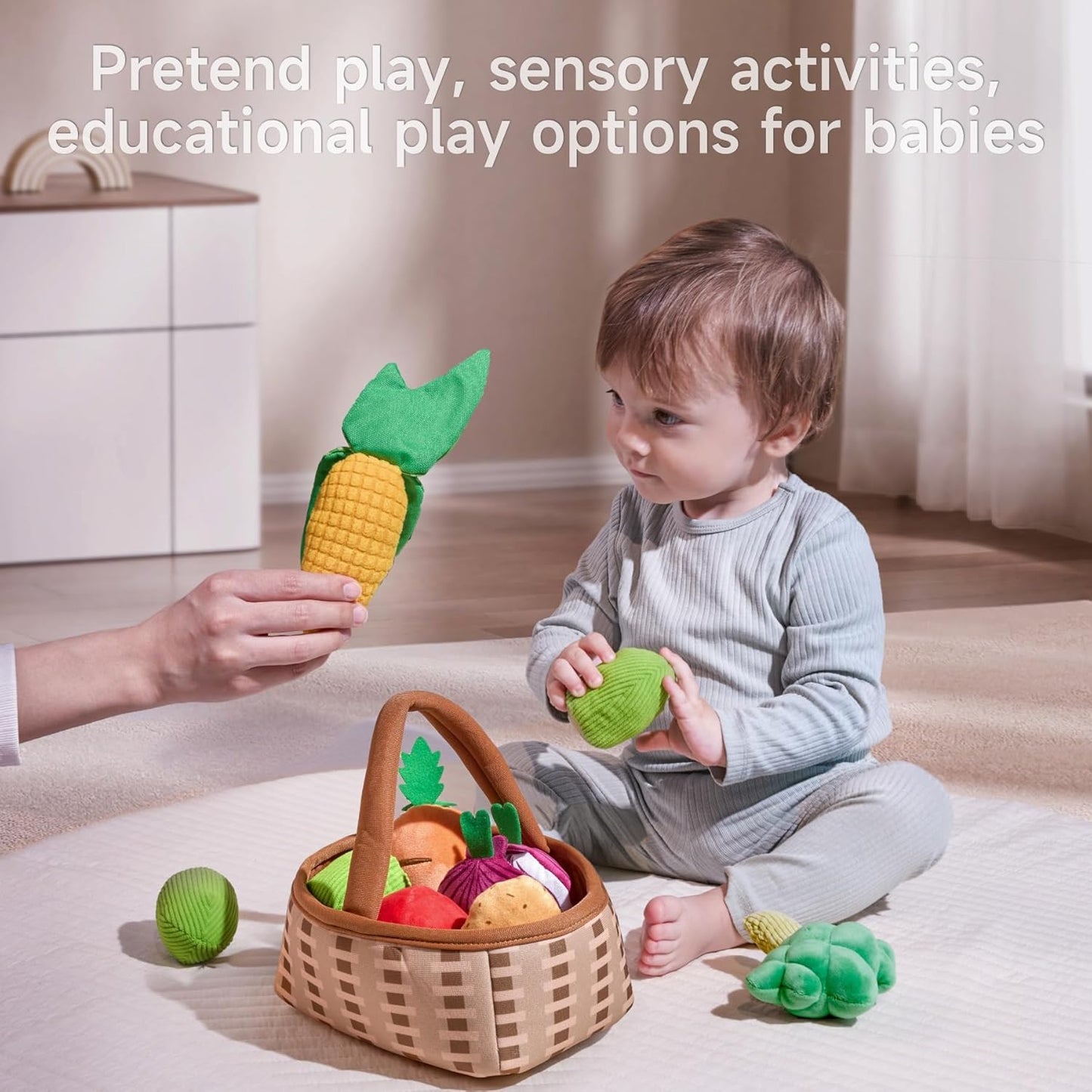 Plush Veggie Basket Play Set TYMY0104