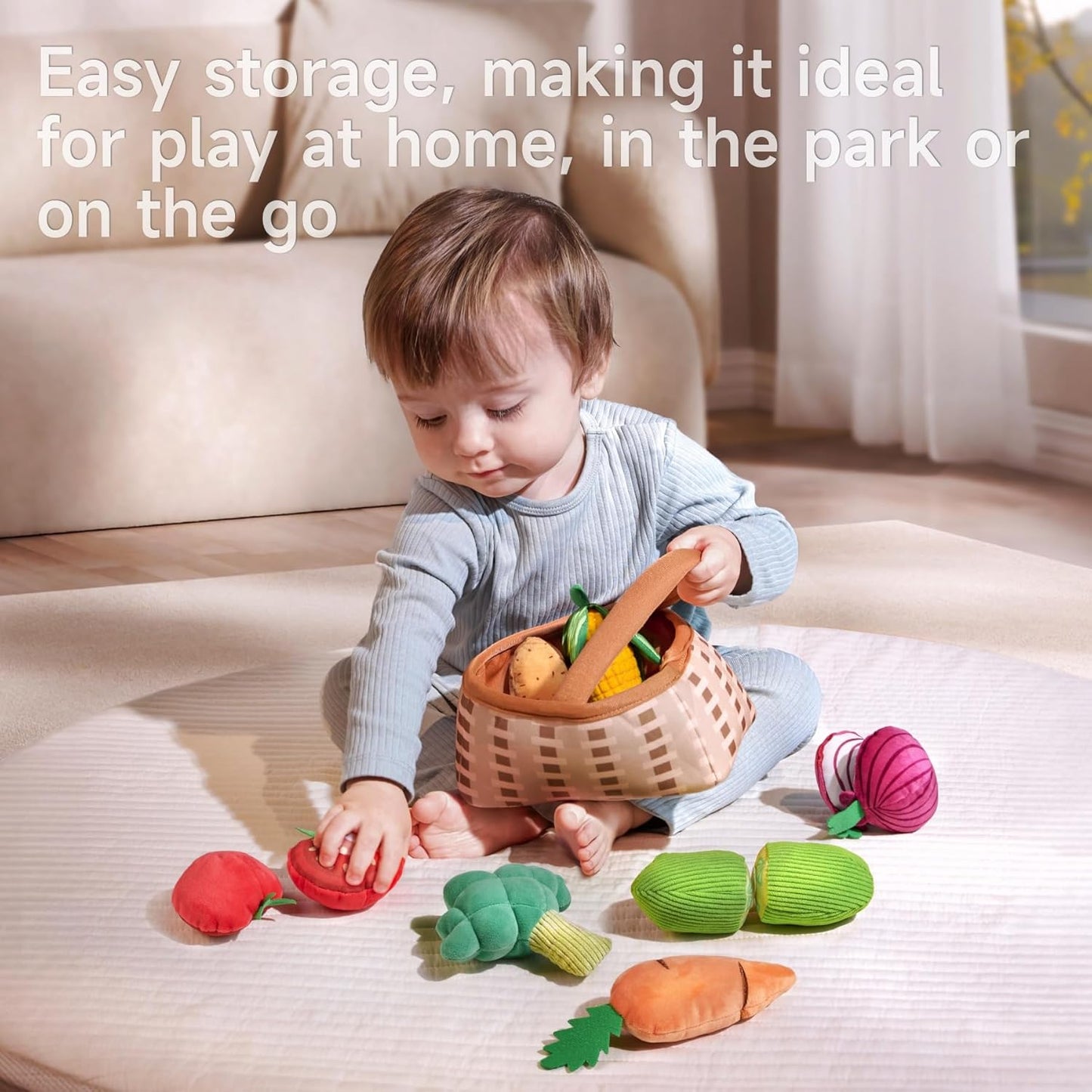 Plush Veggie Basket Play Set TYMY0104