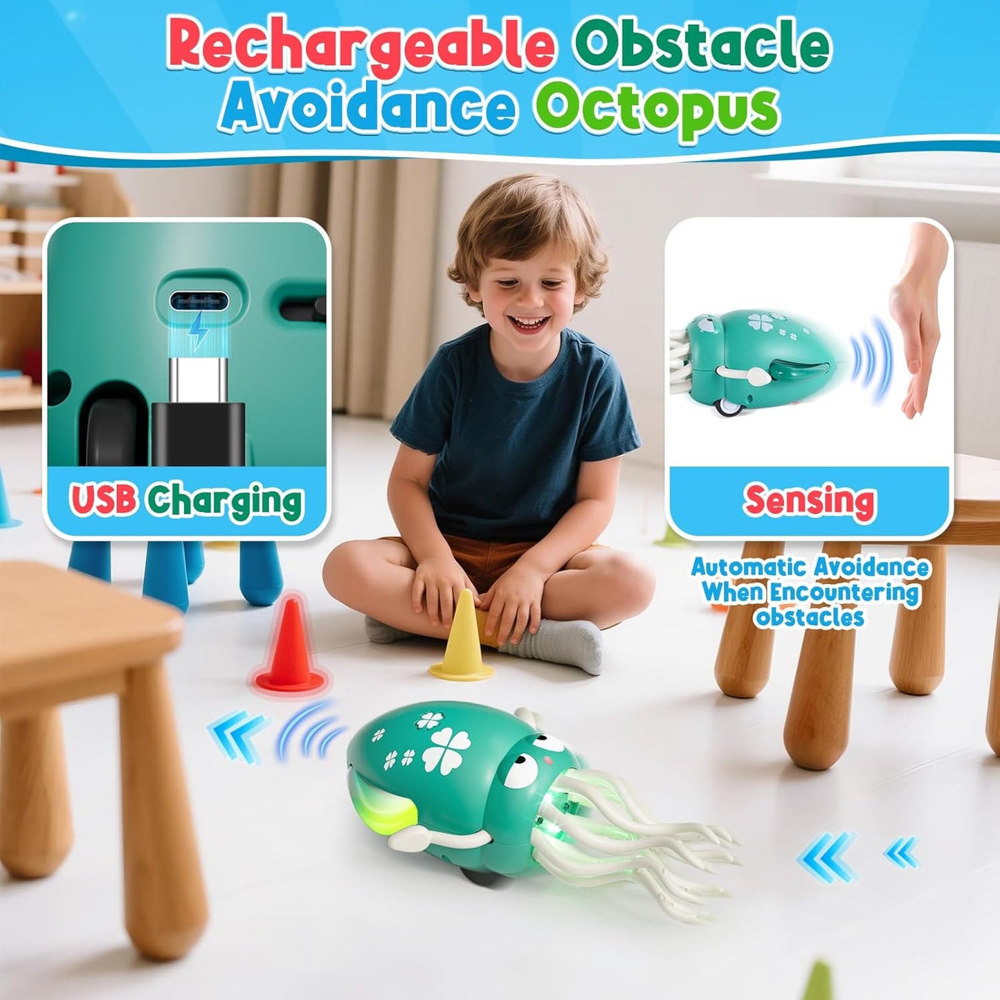 Rechargeable Magic Dancing Music Squid Baby Toys