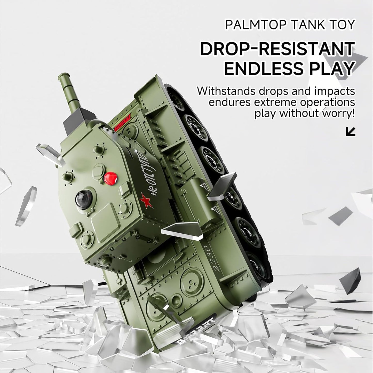 Mini RC Tank with 330° Rotating Turret and Sound & Lighting