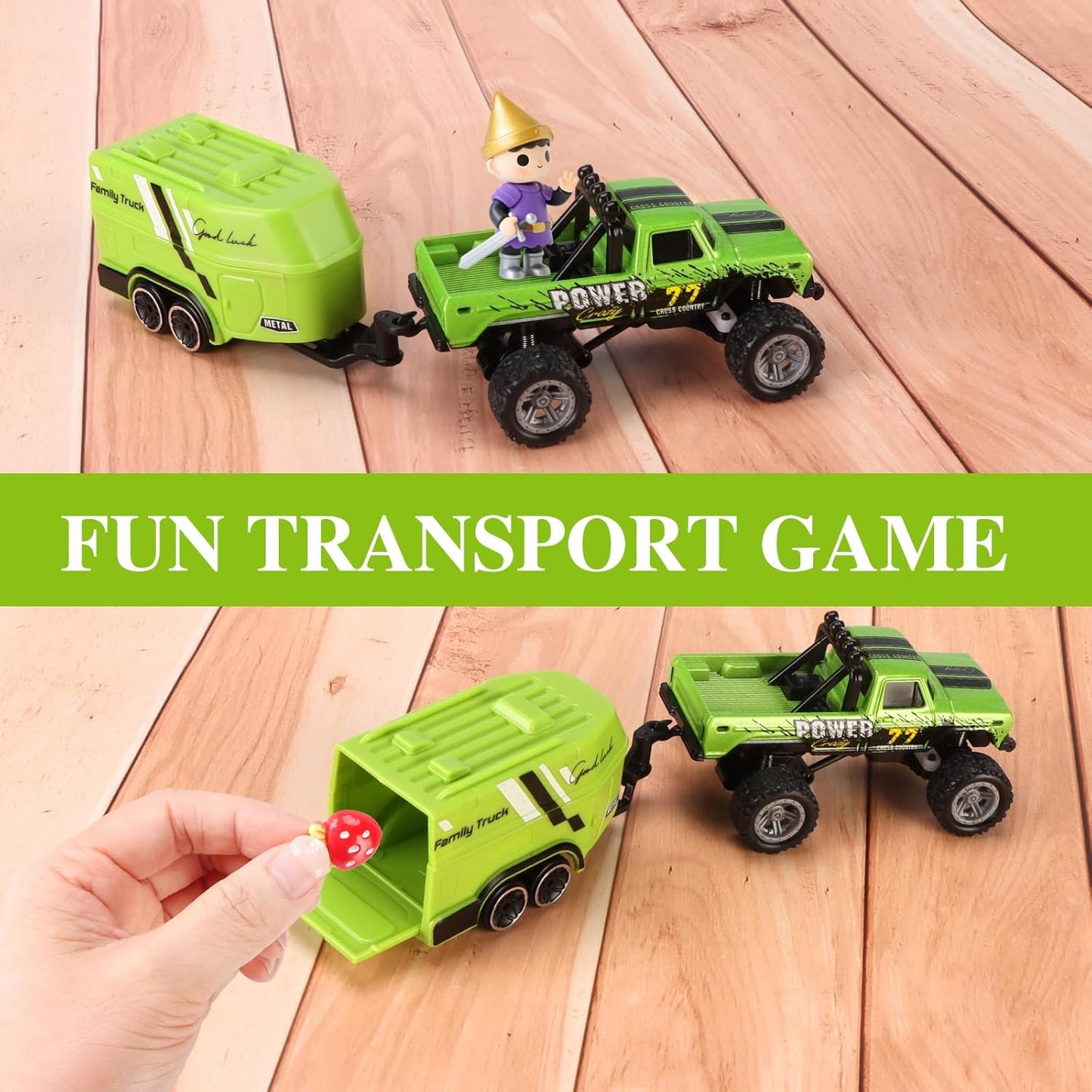 2.4Ghz Mini Remote Control Monster Truck with Trailer & Lights