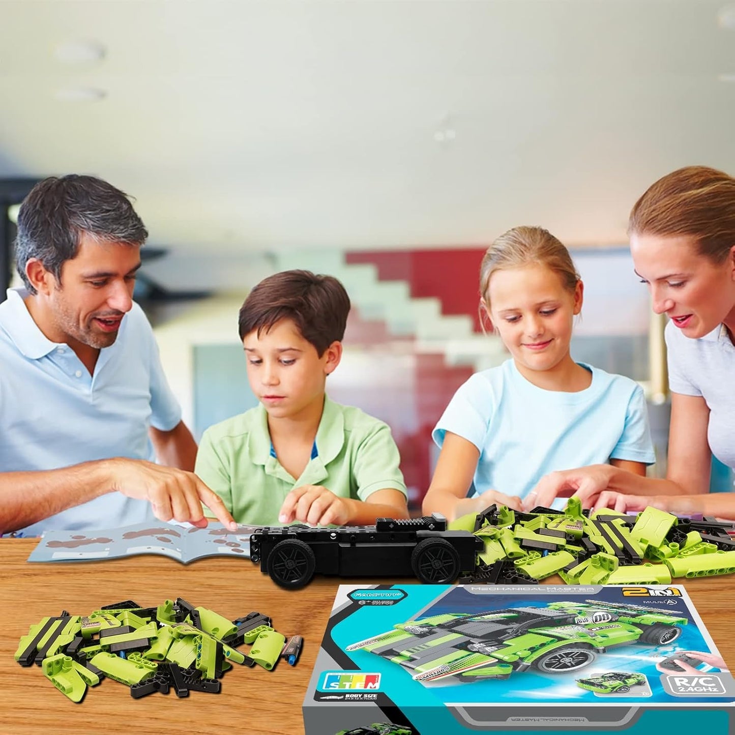 Building Toys for Kids with 2-in-1 Remote Controller
