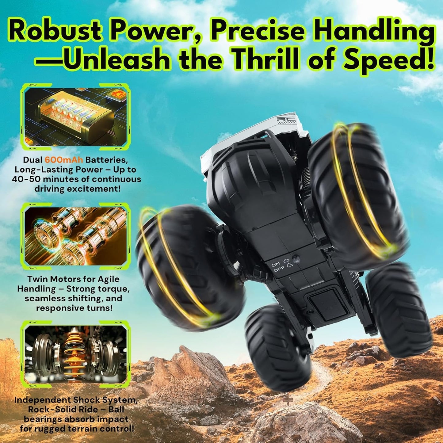 1:16 Amphibious Remote Control Car Cyber Police Toy