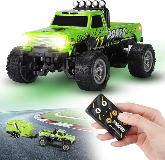 2.4Ghz Mini Remote Control Monster Truck with Trailer & Lights