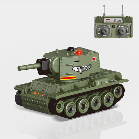 Mini RC Tank with 330° Rotating Turret and Sound & Lighting