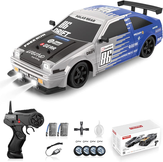 Sakeye 1:16 高速四驱遥控漂移车 2.4GHz 带LED灯 附双电池与竞技轮胎